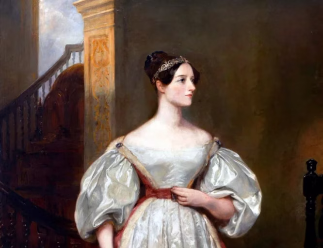 Painted portrait of Ada Lovelace.